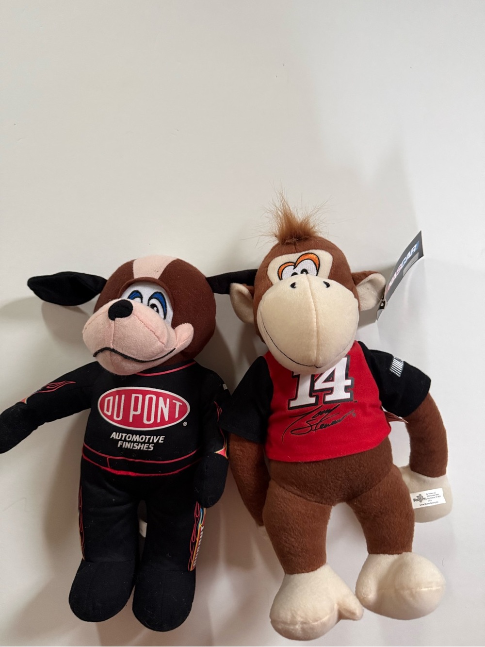DuPont Racing Plush & #14 Tony Stewart Monkey Plush - Brown/Black/Red